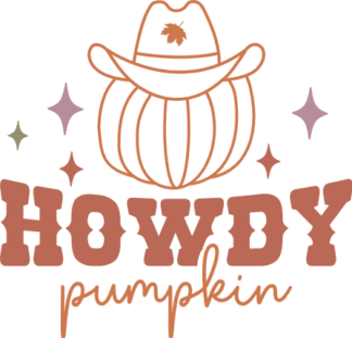 Howdy pumpkin, pumpkin with hat free svg file for members, fall tote bag design