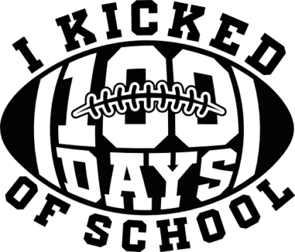 I kicked 100 days of school free svg file for members, funny last day of school tshirt design