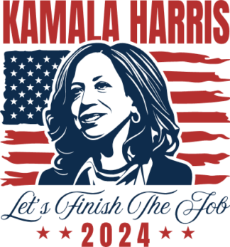 Kamala Harris let's finish the job 2024 free svg file for members, Kamala Harris tshirt design