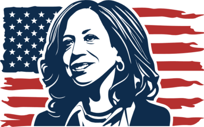 Distressed USA Flag and Kamala Harris free svg file for members, vinyl decal