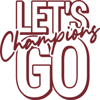 Let's go champions free svg file for members, American Football team mascot svg for t-shirt