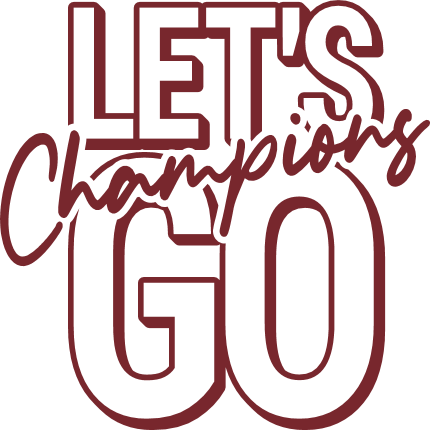 Let's go champions free svg file for members, American Football team mascot svg for t-shirt