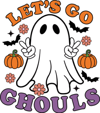 Let's go ghouls free svg file for members, Halloween decor, sticker