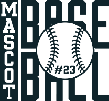 Mascot baseball free svg file for members, customized baseball svg design for sweatshirt