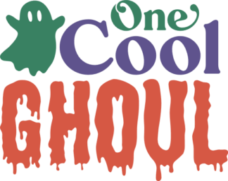 One cool ghoul free svg file for members, Funny Halloween kids tshirt design
