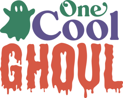 One cool ghoul free svg file for members, Funny Halloween kids tshirt design