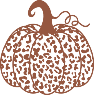 Leopard skin pumpkin free svg file for members, clipart image, autumn decoration
