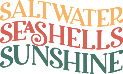 Salt water, seashells, sunshine free svg file for members, beach day svg for t-shirt