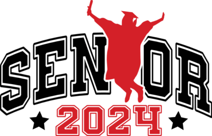 Senior 2024 free svg file for members, graduation sweatshirt design