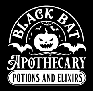 Black bat apothecary, potions and elixirs free svg file for members, Halloween wall decor