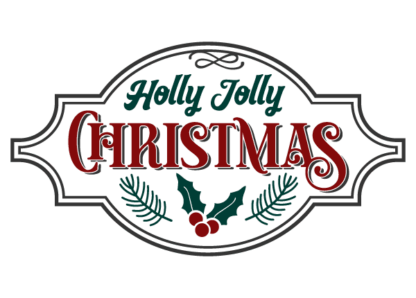 Holly Jolly Christmas free svg file for members, Christmas wall decor