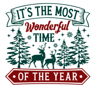 It’s the most wonderful time of the year free svg file for members, Christmas wall decor