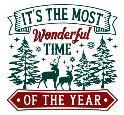 It’s the most wonderful time of the year free svg file for members, Christmas wall decor