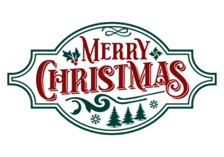 Merry Christmas free svg file for members, Christmas decorative label, sticker