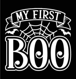 My first boo free svg file for members, Halloween baby onesie design