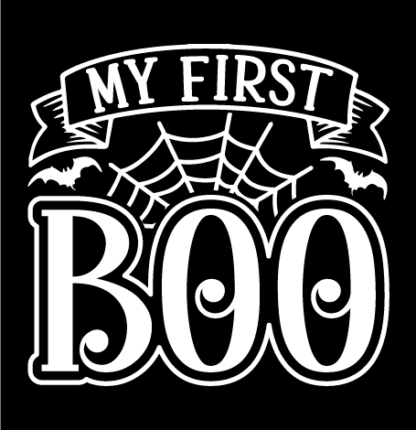 My first boo free svg file for members, Halloween baby onesie design