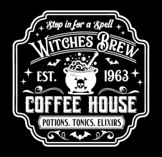 Halloween decor svg, Stop in for a spell, witches brew coffee house, potions tonics elixirs free svg file for members