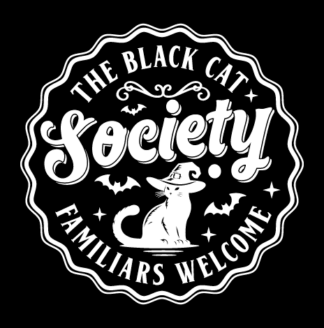 The black cat society familiars welcome free svg file for members, Halloween welcome hanging door sign