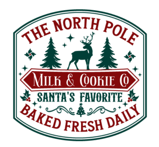 The North pole milk and cookie co Santa’s favorite free svg file for members, Christmas kitchen wall decor