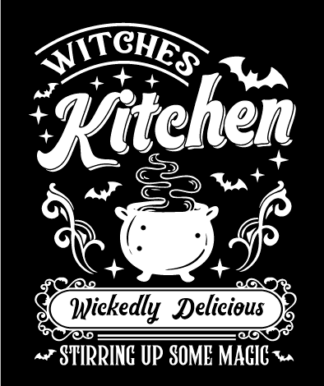 Witches kitchen, wickedly delicious stripping up some magic free svg file for members, halloween kitchen decor