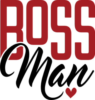 Boss man free svg file for members, boss day, tshirt design for dad