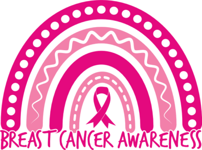 Breast cancer awareness, pink rainbow free svg file for members, sweatshirt design