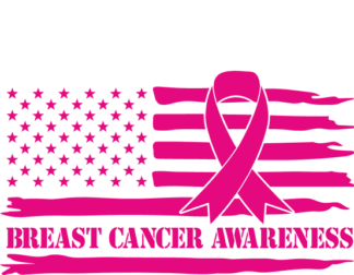 Breast cancer awareness, pink USA flag and ribbon free svg file for members, tshirt design