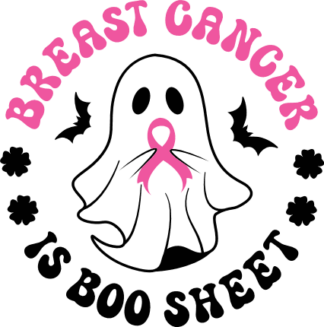 Breast cancer is boo sheet free svg file for members, Halloween breast cancer awareness tshirt design