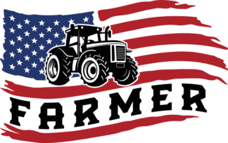 Farmer sign, USA flag and tractor free svg file for members, farmer sweatshirt design