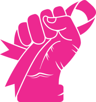 Hand holding pink ribbon clipart image free svg file for members, breast cancer awareness
