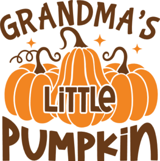 Grandma’s little pumpkin free svg file for members, funny fall baby onesie design