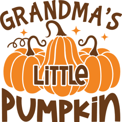 Grandma’s little pumpkin free svg file for members, funny fall baby onesie design