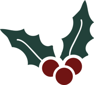 Holly berry leaves free svg file for members, Christmas decorative clipart image, sticker
