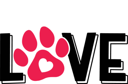 Love sign, cat paw free svg file for members, pet lover svg