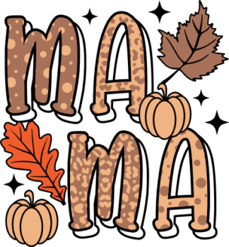 Mama sign free svg file for members, fall leaves and pumpkins, sweatshirt design