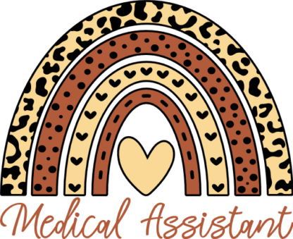 Medical assistant, leopard skin rainbow design free svg file for members, tshirt design