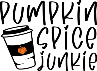 Pumpkin spice junkie free svg file for members, fall tshirt design