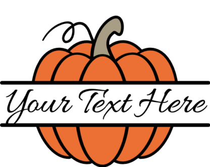 Pumpkin split text frame free svg file for members, personalized fall decor