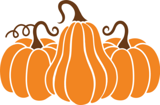 Three Pumpkins clipart image free svg file for members, fall decorative element, sticker