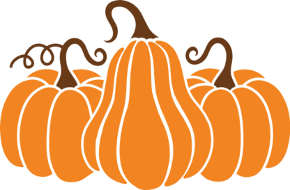 Three Pumpkins clipart image free svg file for members, fall decorative element, sticker