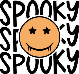Spooky, echo stacked text free svg file for members, Halloween svg design for hoodie