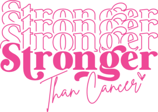 Stronger than cancer, echo text free svg file for members, breast cancer awareness tshirt design