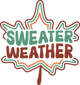 Sweater weather, maple leaf outline free svg file for members, fall sweatshirt design