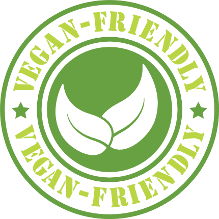 Vegan friendly sign, stamp free svg file for members, circle text, vegan logo