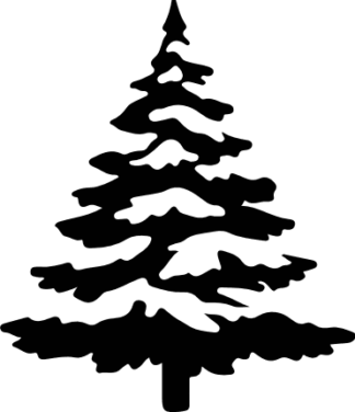 Winter snowy tree free svg file for members, clip art image, decorative element