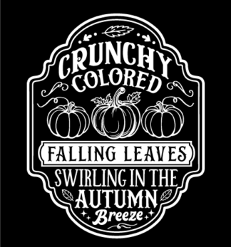 Fall Wall Decor SVG, Crunchy Colored Falling Leaves, swirling in the autumn breeze Free SVG File for Members