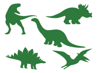 Dinosaur bundle Free Svg for members, T-Rex, brontosaurus, triceratops, Dinosaur silhouette