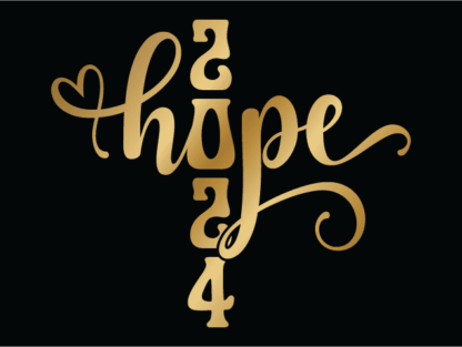 Hope 2024 Free SVG File for Members - Golden PNG for sublimation, Inspirational tshirt design