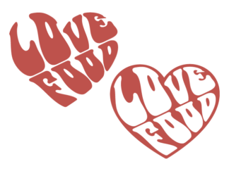Love Food Heart, Free SVG for Members - T-shirt Design for Food Lovers