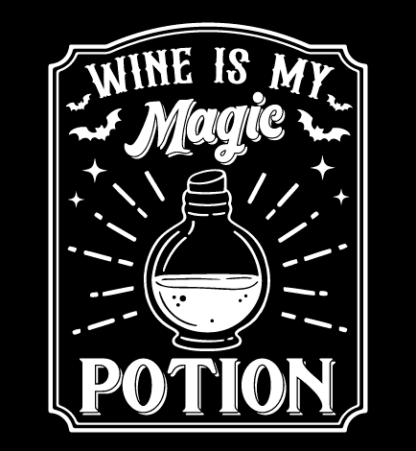 Wine is My Magic Potion Free SVG File for Members - Funny Halloween pub decor